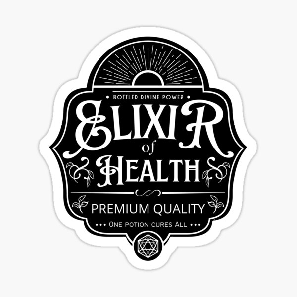 Artikel-Vorschau von Elixier der Gesundheit: Weiße Version, designt und verkauft von Milmino.