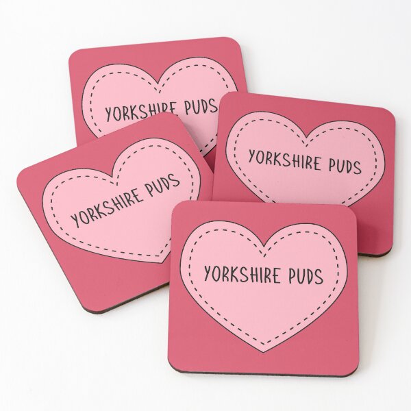 Item preview, Yorkshire Puds Cute Pink Heart Stitches British Food designed and sold by cashewdays.