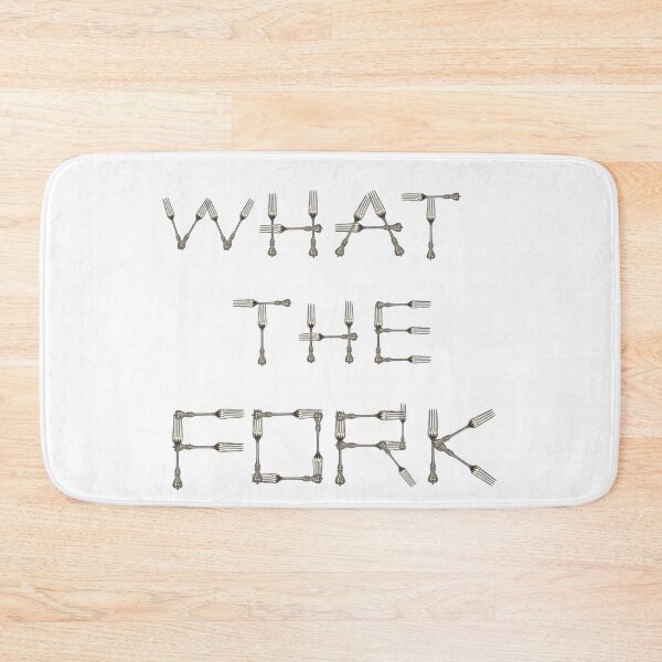 Item preview, WHAT THE FORK design using fork images to create letters  designed and sold by AliCatOriginals.