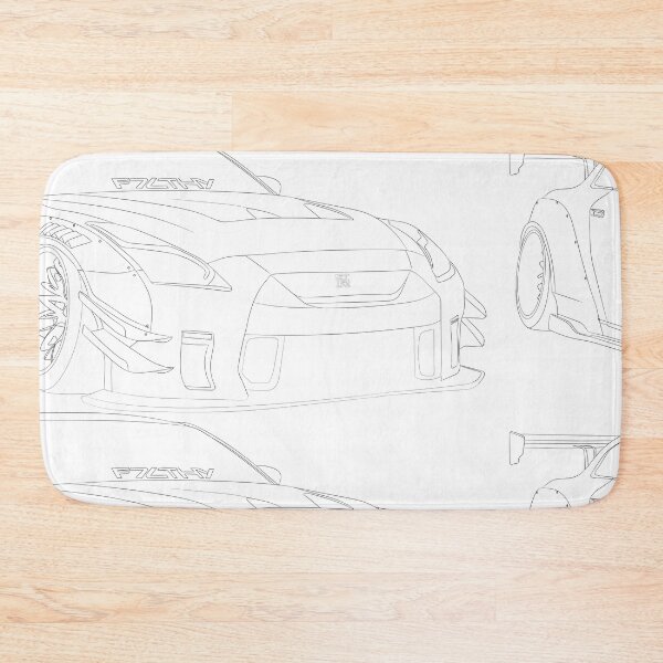Item preview, Nissan Skyline R35 GTR Drawing Silhouette Car Black JDM  designed and sold by sticker-vault.