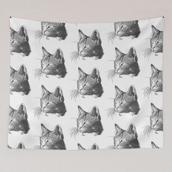 Item preview, Cat / Kitten Drawing Graphic Art Print designed and sold by sticker-vault.