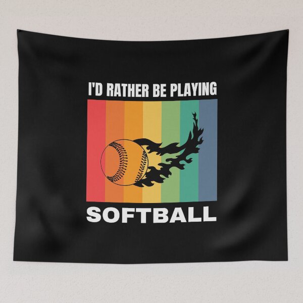 Item preview, I'd Rather Be Playing Softball designed and sold by Crafty-Mornings.
