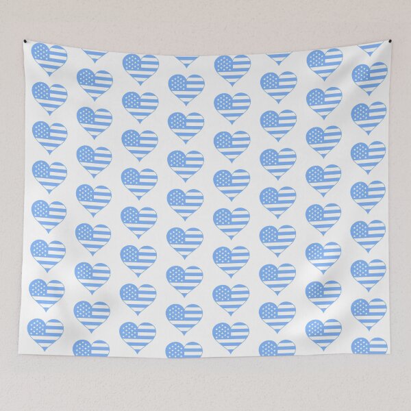 Item preview, Carolina Blue Flag Heart  designed and sold by Sleepygirl2010.