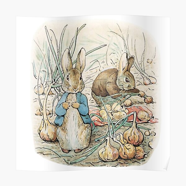 Beatrix Potter Benjamin Bunny et Peter Rabbit Illustration Poster