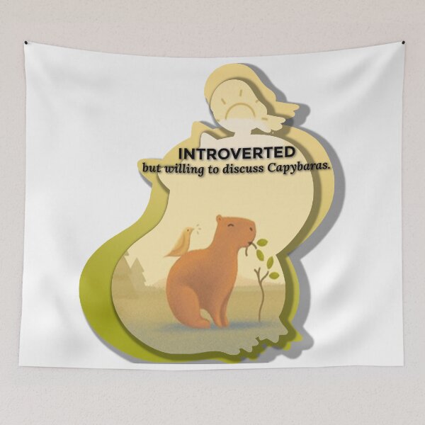 Item preview, INTROVERTED but willing to discuss Capybaras designed and sold by Marwad Haveli.