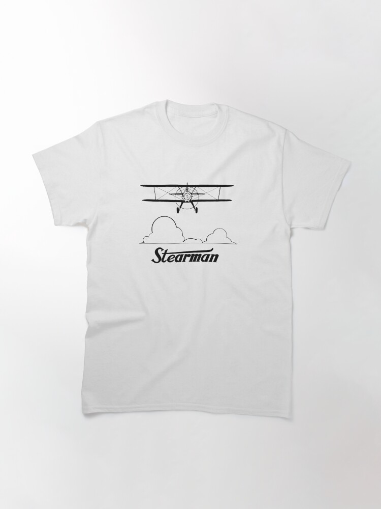 Thumbnail 3 of 7, Classic T-Shirt, Stearman Clouds Head-On designed and sold by cranha.
