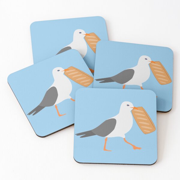 Item preview, Seagull Stealing Sausage Roll British Food Funny designed and sold by cashewdays.