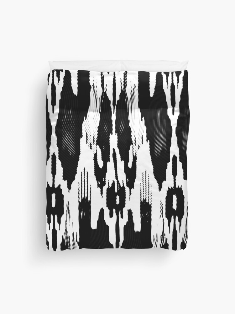 Majestic white and black colors, Beauty of Ikat print pattern