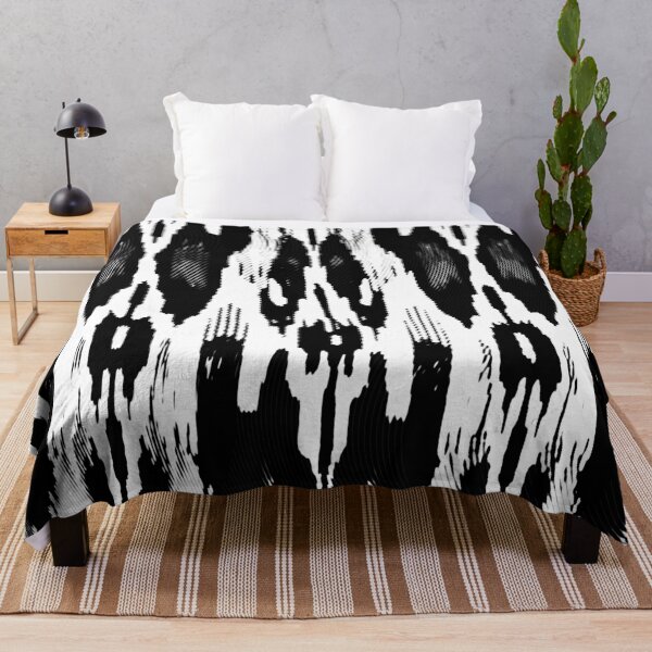 Item preview, Majestic white and black colors, Beauty of Ikat print pattern designed and sold by LeFabriqueOuz.