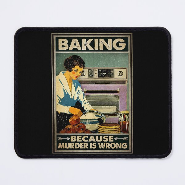 Baking Murder Is Wrong Custom Poster, Funny Kitchen Decor - Wander Prints™