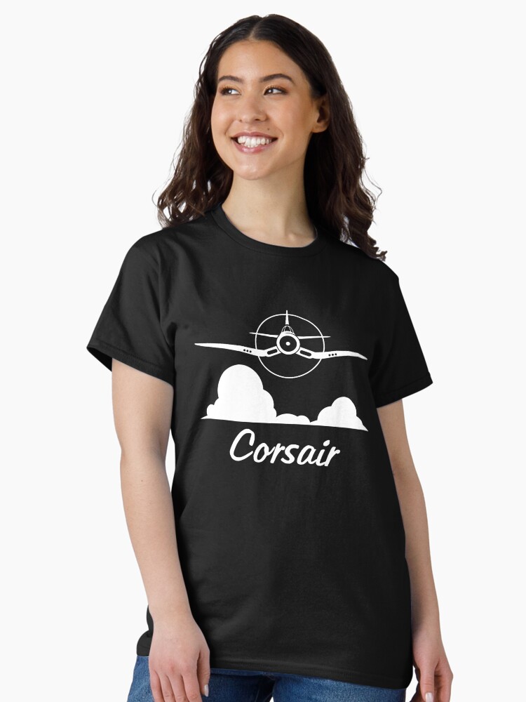 Thumbnail 2 of 7, Classic T-Shirt, F4U Corsair Clouds designed and sold by cranha.
