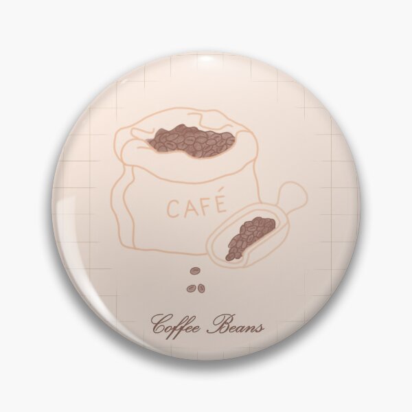 Artikelvorschau, Minimale Kaffeebohnen-Illustration mit Gitterhintergrund entworfen und verkauft von citrusapple.