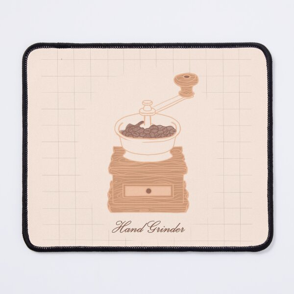 Item preview, Minimal Manual Coffee Bean Grinder Illustration with Grid Background  designed and sold by citrusapple.