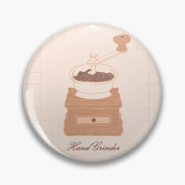 Item preview, Minimal Manual Coffee Bean Grinder Illustration with Grid Background  designed and sold by citrusapple.
