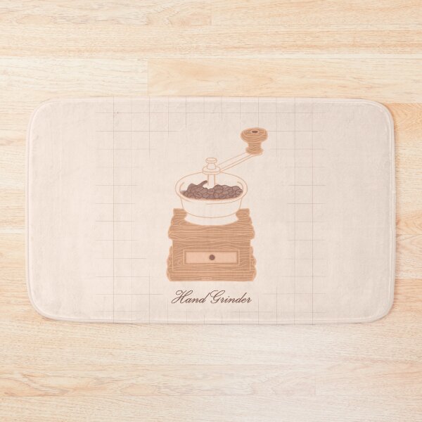 Item preview, Minimal Manual Coffee Bean Grinder Illustration with Grid Background  designed and sold by citrusapple.