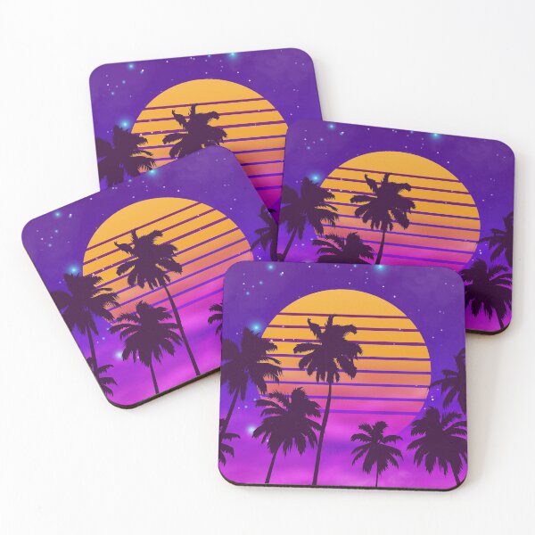 Item preview, Misty sunset retrowave designed and sold by MaiZephyr.