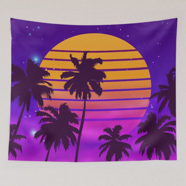 Item preview, Misty sunset retrowave designed and sold by MaiZephyr.