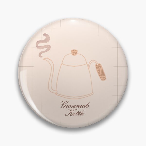 Item preview, Minimal Gooseneck Kettle Illustration with Grid Background  designed and sold by citrusapple.