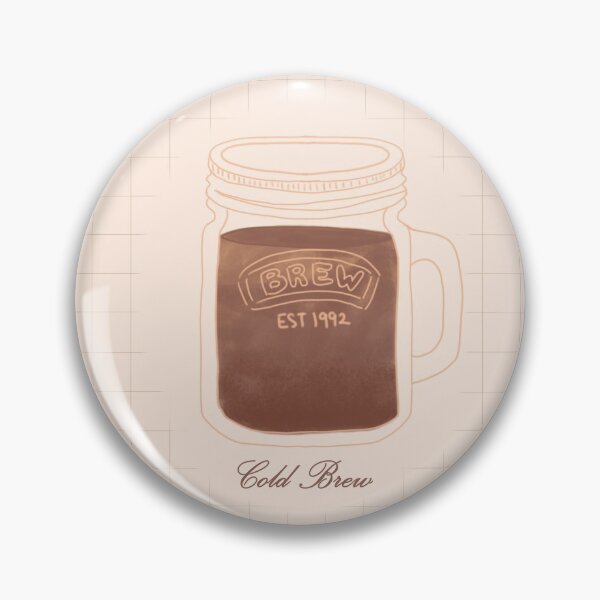 Item preview, Minimal Cold Brew Illustration with Grid Background  designed and sold by citrusapple.