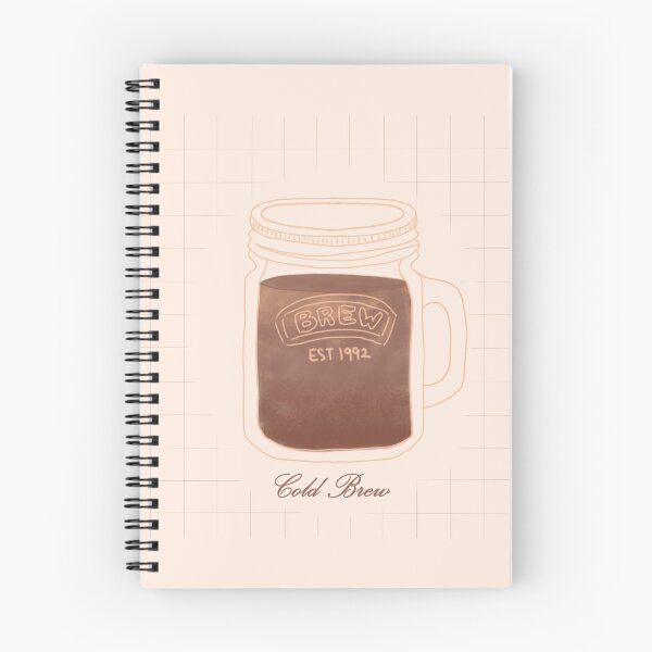 Item preview, Minimal Cold Brew Illustration with Grid Background  designed and sold by citrusapple.
