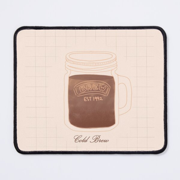 Item preview, Minimal Cold Brew Illustration with Grid Background designed and sold by citrusapple.