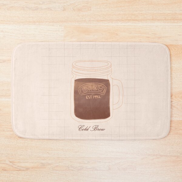Item preview, Minimal Cold Brew Illustration with Grid Background  designed and sold by citrusapple.