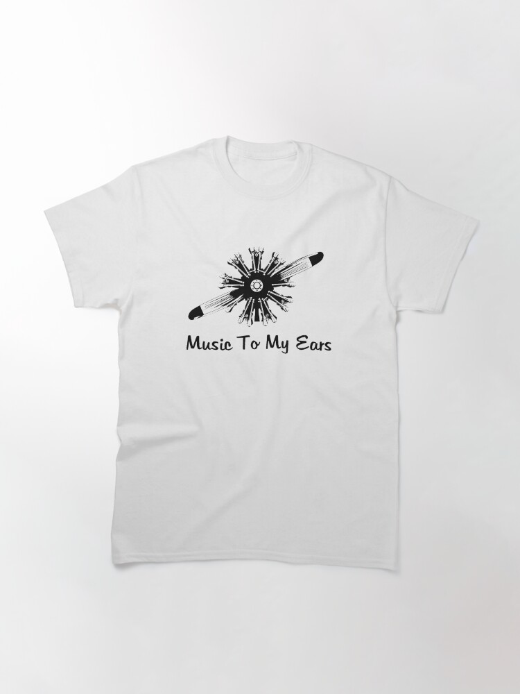 Alternate view of Radial Aircraft Engine Music Classic T-Shirt