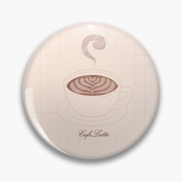 Item preview, Minimal Cafe Latte Illustration with Grid Background  designed and sold by citrusapple.