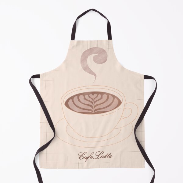 Item preview, Minimal Cafe Latte Illustration with Grid Background  designed and sold by citrusapple.
