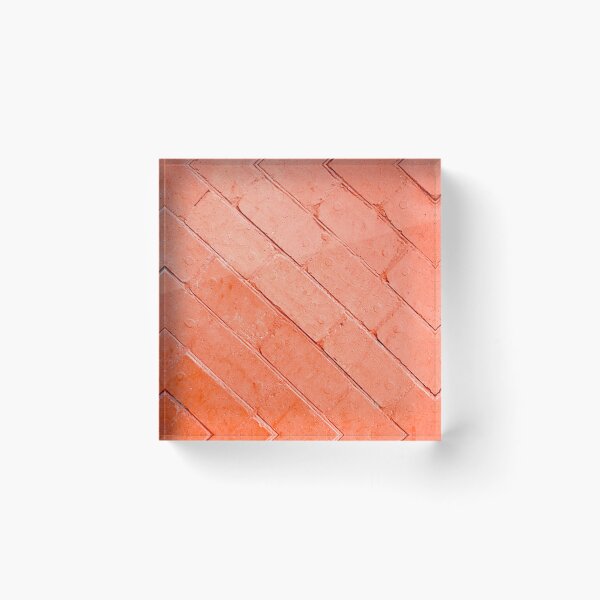 Item preview, Red background of bricks on a diagonal image with a layer of paint designed and sold by vladromensky.