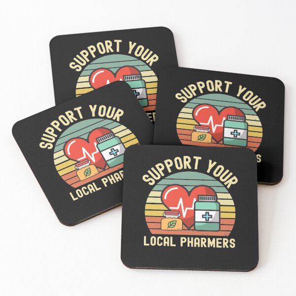 Item preview, Support Your Local Pharmers Retro Style (Pharmacist Gift) designed and sold by i-longmanshop.