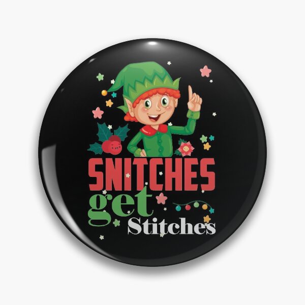 Item preview, Snitches get stitches elf 4 designed and sold by JenniferLecher.