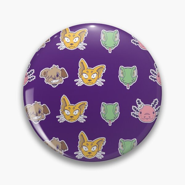 Item preview, Dibujos animados de caras de animales perro gato lagarto axolothl designed and sold by PhantomBell.