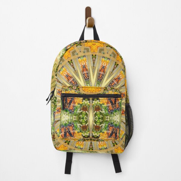 Item preview, Gold, Green Orange Marigold Mandala Geometric Artistry designed and sold by webgrrl.