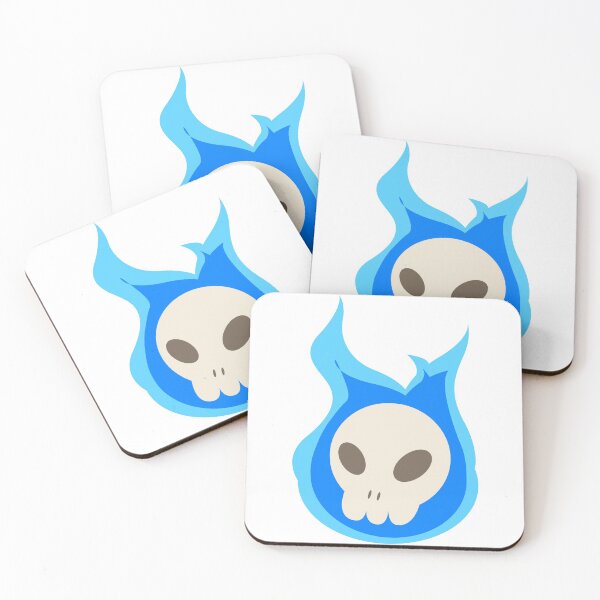 Item preview, skull on blue fire designed and sold by Noofshop.