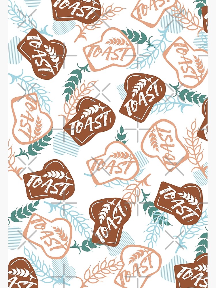 "wheat bread toast pattern and quotes Alt design" Poster for Sale by FlinArt Redbubble