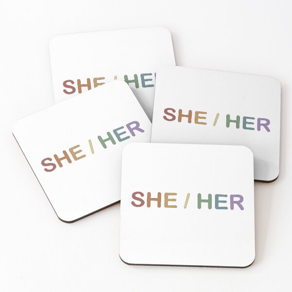 Item preview, She / Her Pronoun Sign designed and sold by roleydesigns.