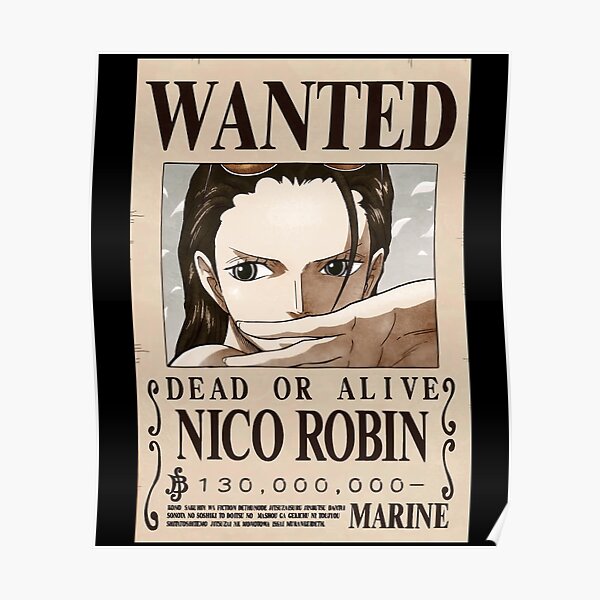Nico Robin Wanted Posters Redbubble