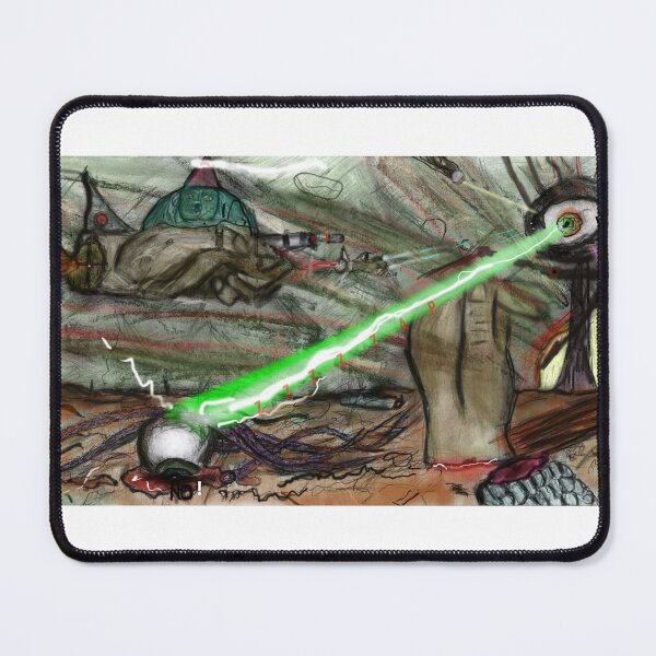 Item preview, shooting laser eyes battle surreal dreamscape designed and sold by Followthedon.