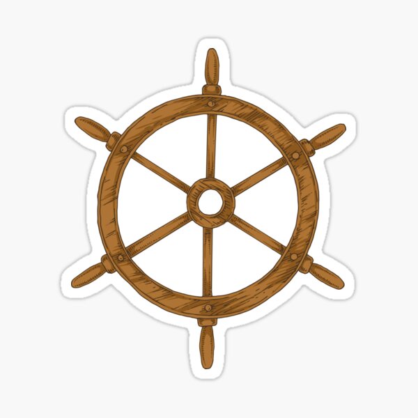 Item preview, Drawing Ship's wheel. designed and sold by FANART ⭐ ⭐ ⭐ ⭐ ⭐.