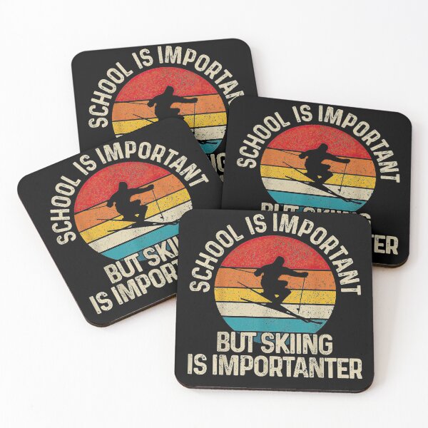 Item preview, School Is Important But Skiing Is Importanter Ski Funny designed and sold by MarieSmart77.