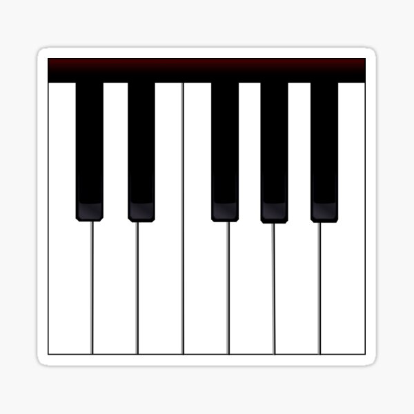 "Octave - Piano Keys" Sticker for Sale by ElomaArts | Redbubble