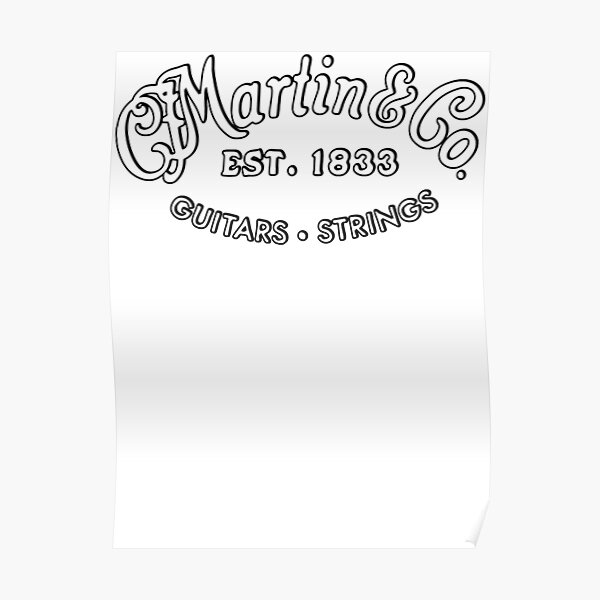 "Martin Guitars Logo Essential" Poster for Sale by HammanHoward Redbubble