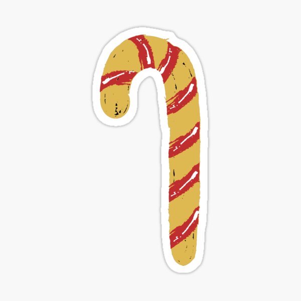 Yellow and Red Painted Candy Stick | Best GRD Designs Sticker