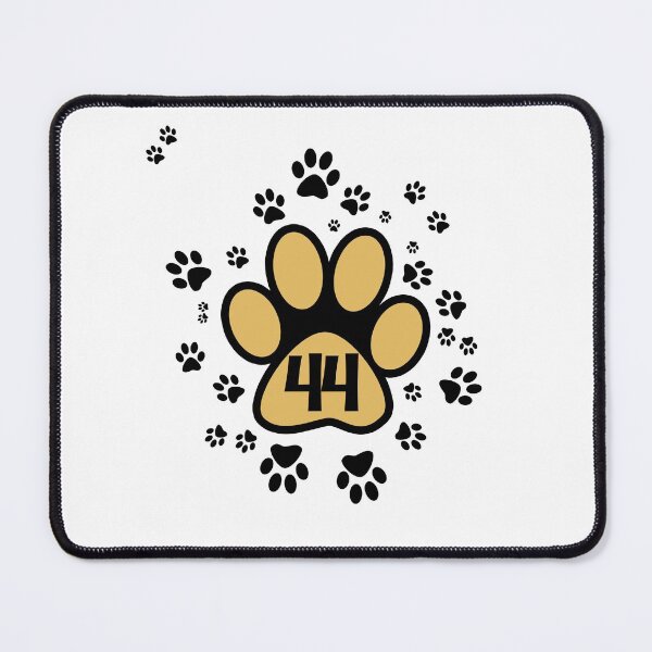 Item preview, Paw prints with number 44 - pets designed and sold by MadandMean.