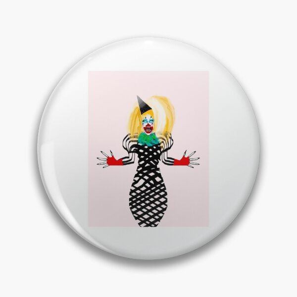 Item preview, Evah Destruction Clown Look with Grid Dress _amp_ Pink Background    designed and sold by ShirtsCrazy.