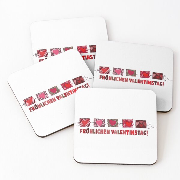 Item preview, Heart Squares "Fröhlichen Valentinstag!" designed and sold by MC Art Studio.