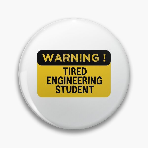 Item preview, Warning Tired Engineering Student - Funny Engineering Student designed and sold by medbdj.