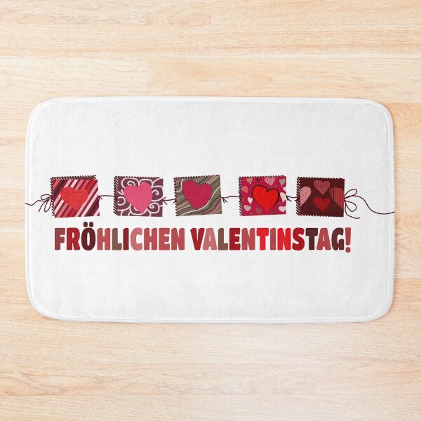 Item preview, Heart Squares "Fröhlichen Valentinstag!" designed and sold by MC Art Studio.