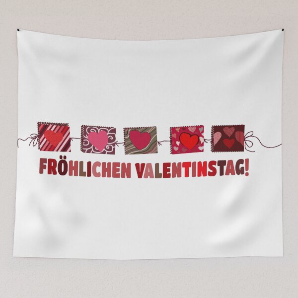 Item preview, Heart Squares "Fröhlichen Valentinstag!" designed and sold by MC Art Studio.